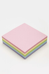 colorful post it isolated white.