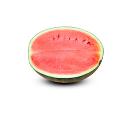 half of watermelon isolated on white background.