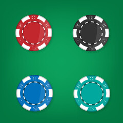 Casino chips set. vector illustration