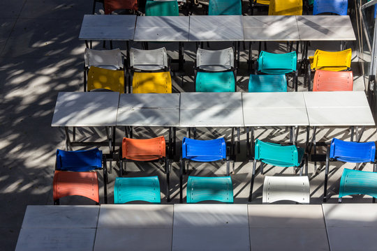 Brazil, S&atilde;o Paulo - May 14, 2016: Interiors of Centro Cultural Sao Paulo on a sunny sunday