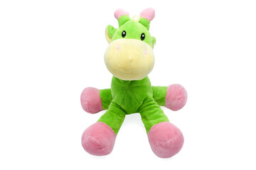 Giraffe doll, isolated on a white background