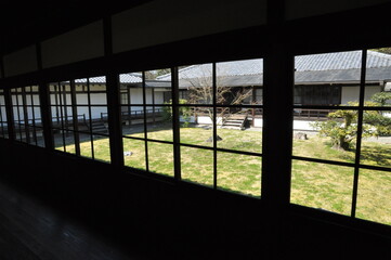 Fototapeta na wymiar 寺　神社　京都　苔　光　庭　日本庭園　
