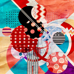 Obraz premium Abstract watercolor geometric background
