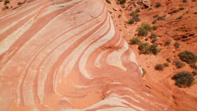 Fire Wave rock formation at Valley of Fire State Park in Nevada