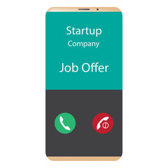 Fototapeta na wymiar Startup company job offer - Accept or reject