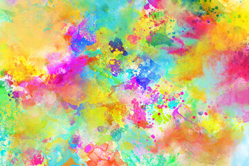 Obraz na płótnie Canvas Rainbow liquid colors