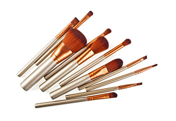 Cosmetic brushes isolated on a white background