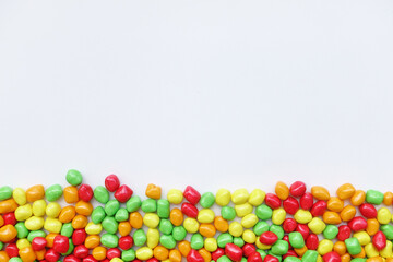 Close up of colorful candies for background