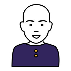 young man avatar character vector illustration design