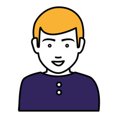 young man avatar character vector illustration design