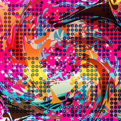 colored abstract pattern graffiti