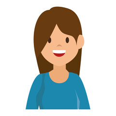 beautiful and young woman character vector illustration design