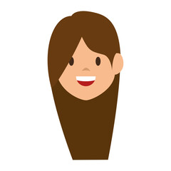 beautiful and young woman character vector illustration design