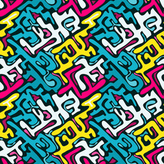graffiti color seamless pattern