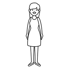 beautiful and young woman character vector illustration design