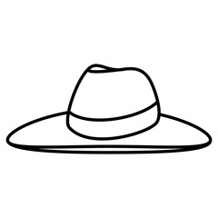 elegant female summer hat vector illustration design