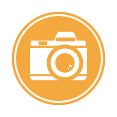 retro photo camera lens equipment photography icon vector illustration