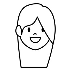 beautiful and young woman character vector illustration design