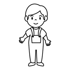 little boy avatar character vector illustration design
