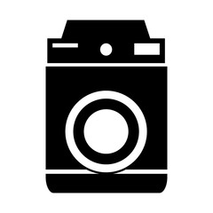 retro photo camera lens equipment photography icon vector illustration