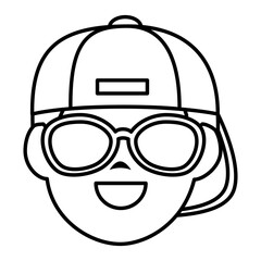 little boy avatar character vector illustration design