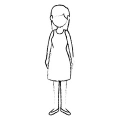 beautiful and young woman character vector illustration design