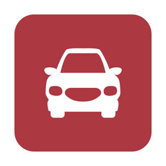 button with the icon of a car, vector illustration