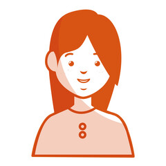 beautiful and young woman character vector illustration design