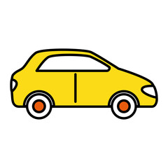 car vehicle sedan icon vector illustration design