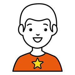 little boy avatar character vector illustration design