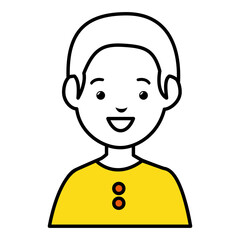 little boy avatar character vector illustration design