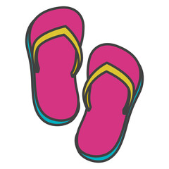 flip flops isolated icon vector illustration design