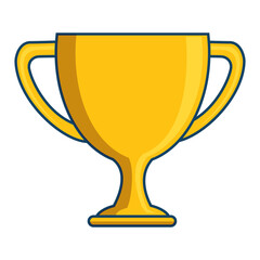 trophy cup isolated icon vector illustration design