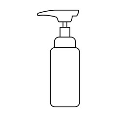 Hairdressing dispenser bottle icon vector illustration graphic design