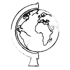 world planet supply school vector illustration design