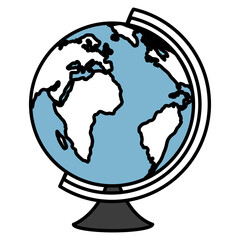 world planet supply school vector illustration design