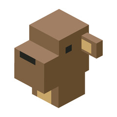 Obraz premium head sheep modular animal plastic Bricks toy blocks and bricks vector Illustration