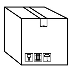 box carton isolated icon vector illustration design