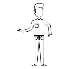 courier worker avatar character vector illustration design