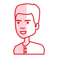 young man avatar character vector illustration design