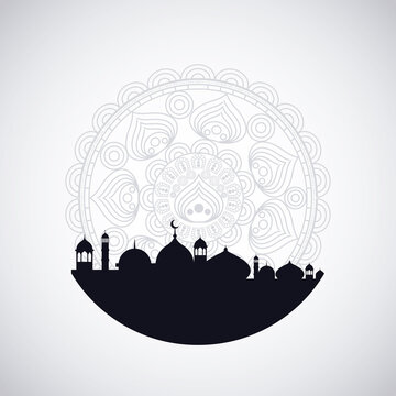 eid mubarak background icon vector illustration design graphic