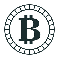 Fototapeta na wymiar bitcoin electronic money icon vector illustration design