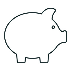 piggy savings isolated icon vector illustration design