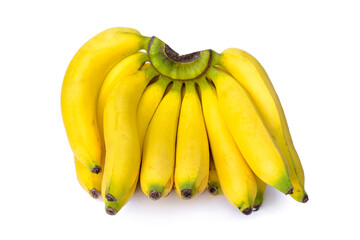 Fototapeta na wymiar Cooked banana yellow isolated