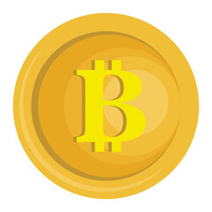 bitcoin electronic money icon vector illustration design