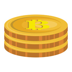 bitcoin electronic money icon vector illustration design