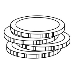 coins money isolated icon vector illustration design