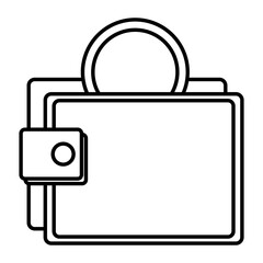 wallet money isolated icon vector illustration design