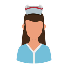 Nurse avatar profile icon vector illustration graphic design