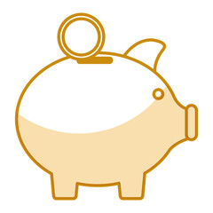 piggy savings isolated icon vector illustration design